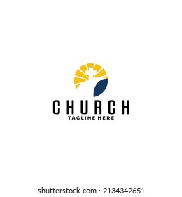 Concepto de ilustración vectorial del icono de la iglesia