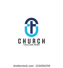 Church logo icon vector illustration