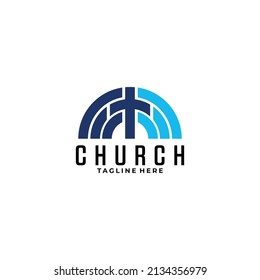 ilustración vectorial del logotipo de la iglesia