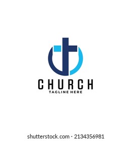 Kirchenlogo Symbol Vektorgrafik