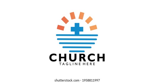 church logo icon vector isolated