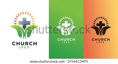 church logo icon vector isolated