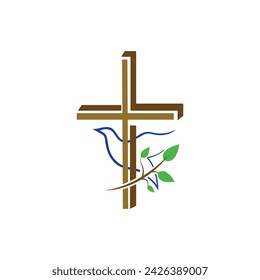 church logo illustration flat design