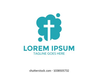 church logo. minimalist. vector illustration. icon. editable