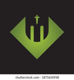 Church logo. Minimalistic logo design. Creative logo. Beautiful and simple element.