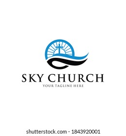 Church logo modern vector graphic abstract