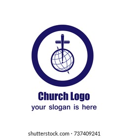 Church Logo. Planet and the Cross.