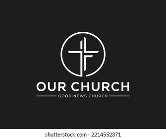 Church logo sign modern vector graphic abstract 