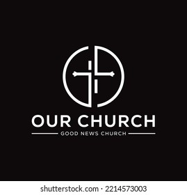 Church logo sign modern vector graphic abstract