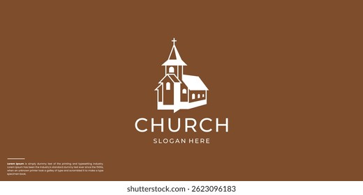 Church logo sign modern vector graphic abstract design.