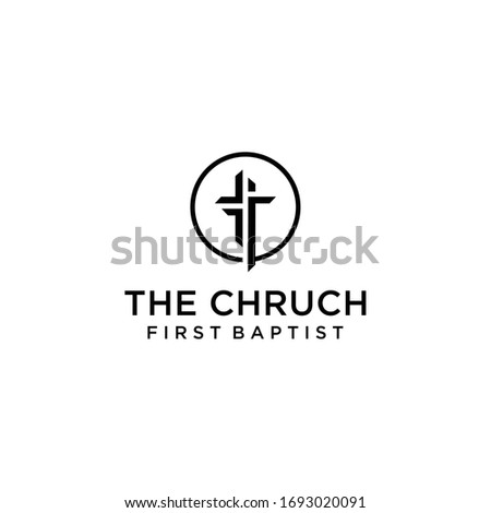 Church logo sign modern vector graphic abstract design