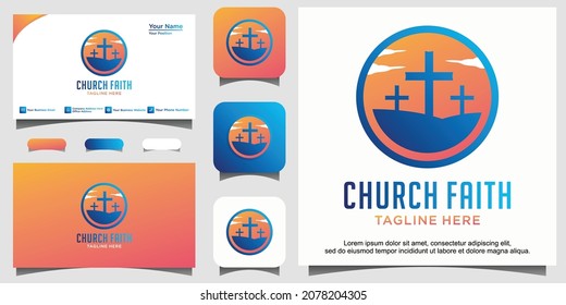 Church logo symbol design template