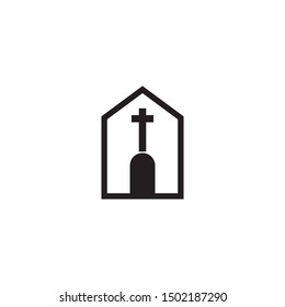 Church Logo template, design vector, emblem creative symbol