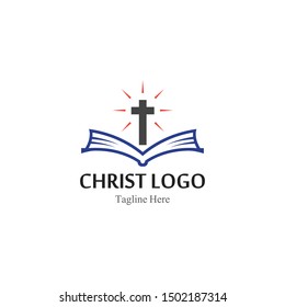 Church Logo template, design vector, emblem creative symbol