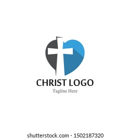 Church Logo template, design vector, emblem creative symbol