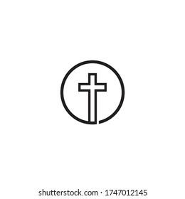 Church logo template design vector illustration