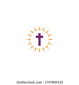 Church logo template design vector illustration