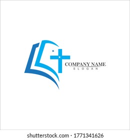 Church logo template design vector illustration