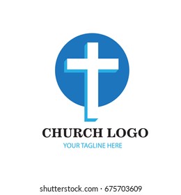 Church logo template vector