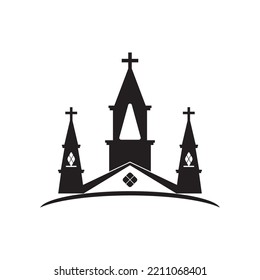 Church logo template vector icon illustration design