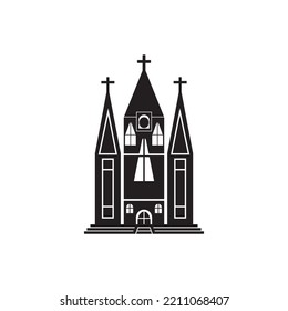 Church logo template vector icon illustration design