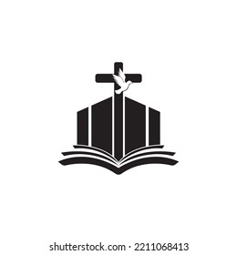 Church logo template vector icon illustration design