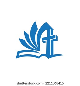 Church logo template vector icon illustration design