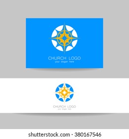 Church logo -  vector design template. Template logo for churches and Christian or organizations. Church name, church icon,  christian logo,  religion logo.