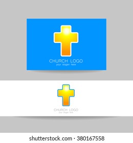 Church logo -  vector design template. Template logo for churches and Christian or organizations. Church name, church icon,  christian logo,  religion logo.