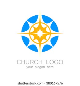 Church logo -  vector design template. Template logo for churches and Christian or organizations. Church name, church icon,  christian logo,  religion logo.