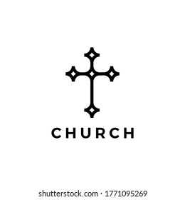 church logo vector icon illustration