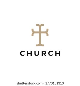 church logo vector icon illustration