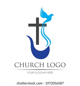 church logo vector illustration design template