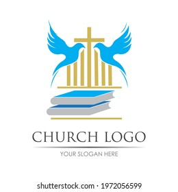 church logo vector illustration design template