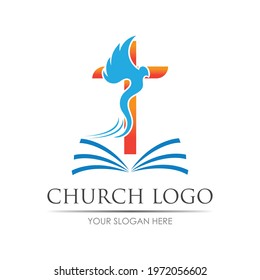church logo vector illustration design template