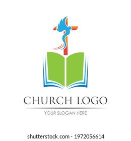church logo vector illustration design template