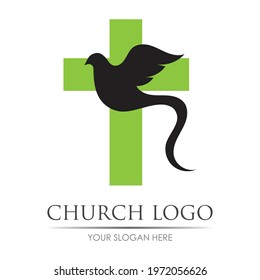 church logo vector illustration design template