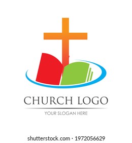 church logo vector illustration design template
