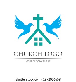 church logo vector illustration design template