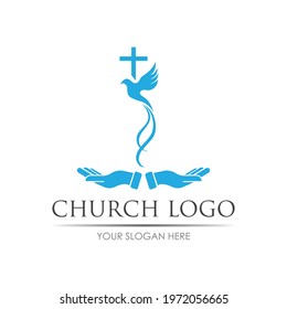 church logo vector illustration design template