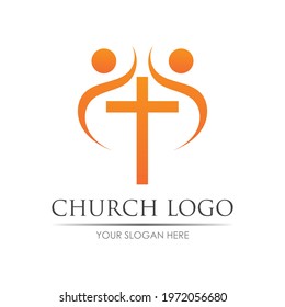 church logo vector illustration design template