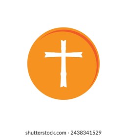 Plantilla de ilustración vectorial de logotipo de iglesia