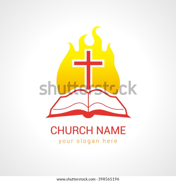 Church Logotype Religious Studying Reading Learning Stock Vector ...