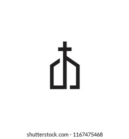 church minimal logo icon designs