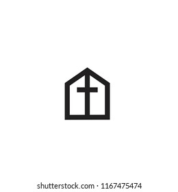 church minimal logo icon designs