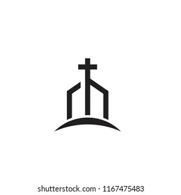 church minimal logo icon designs