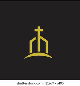 church minimal logo icon designs