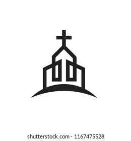 church minimal logo icon designs