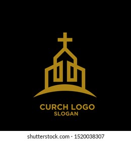 Church Minimal Logo Icon Designs Stock Vector (Royalty Free) 1520038307 ...