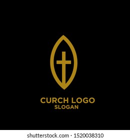 church minimal logo icon designs